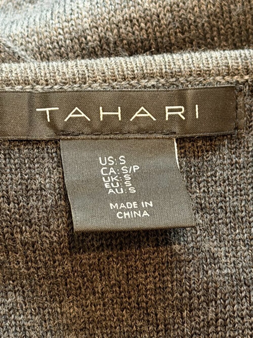 Tahari Luxury Merino Wool Open Front Long Line Cardigan S - Picture 11 of 12